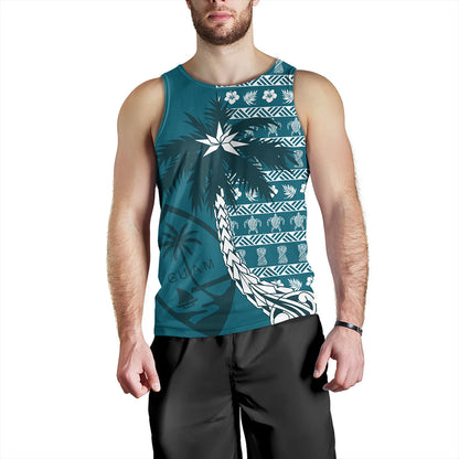 Guam Tank Top Tree Coconut Pattern Chamorro