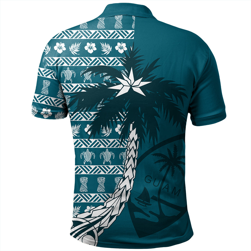 Guam Polo Shirt Tree Coconut Pattern Chamorro