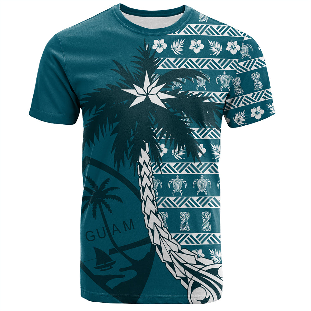Guam T-Shirt Tree Coconut Pattern Chamorro
