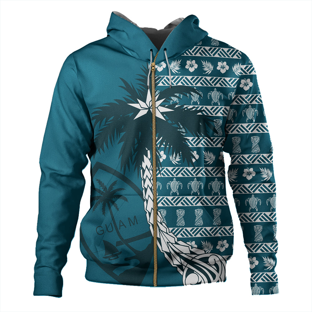 Guam Hoodie Tree Coconut Pattern Chamorro
