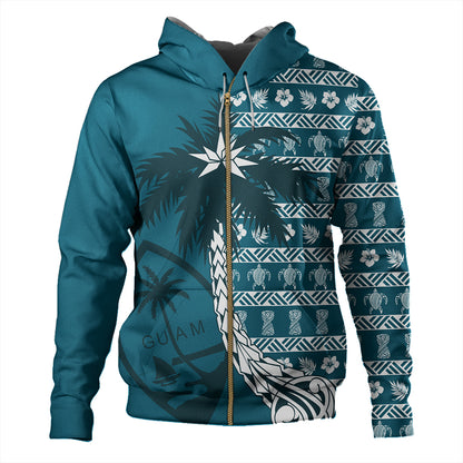 Guam Hoodie Tree Coconut Pattern Chamorro