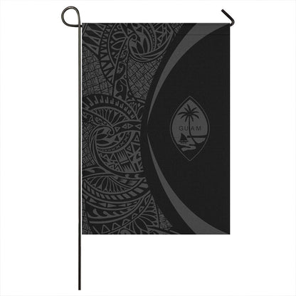 Guam Garden Flag Lauhala Circle Grey