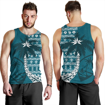 Guam Tank Top Tree Coconut Pattern Chamorro