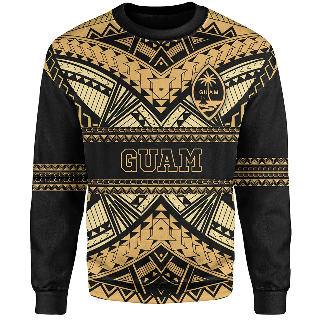 Guam Sweatshirt Custom Micronesian Gold Luxury Style