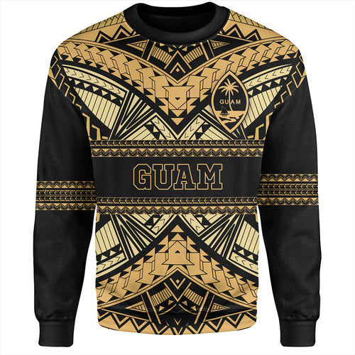 Guam Sweatshirt Custom Micronesian Gold Luxury Style