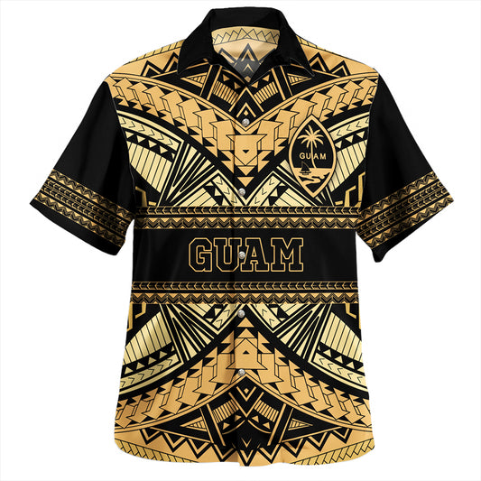 Guam Hawaiian Shirt Custom Micronesian Gold Luxury Style