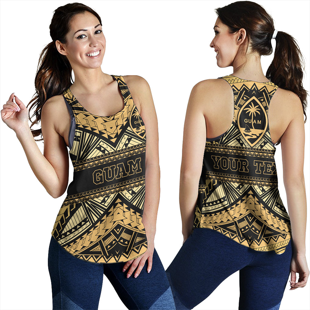 Guam Women Tank Custom Micronesian Gold Luxury Style