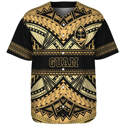 Guam Baseball Shirt Custom Micronesian Gold Luxury Style