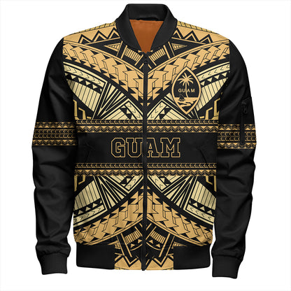 Guam Bomber Jacket Custom Micronesian Gold Luxury Style
