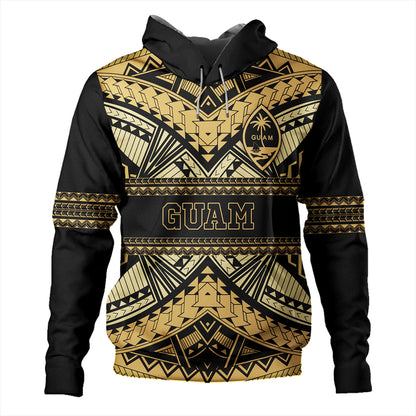 Guam Hoodie Custom Micronesian Gold Luxury Style