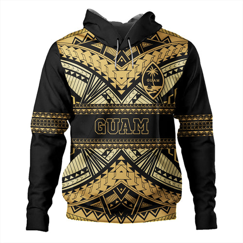 Guam Hoodie Custom Micronesian Gold Luxury Style