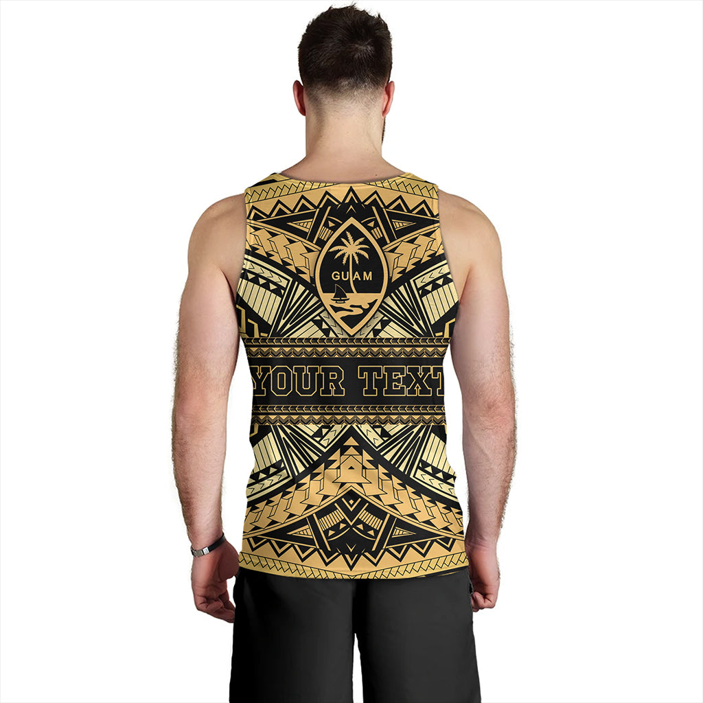 Guam Tank Top Custom Micronesian Gold Luxury Style