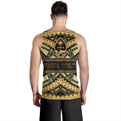 Guam Tank Top Custom Micronesian Gold Luxury Style