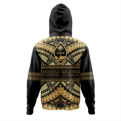 Guam Hoodie Custom Micronesian Gold Luxury Style