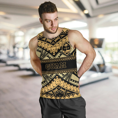 Guam Tank Top Custom Micronesian Gold Luxury Style