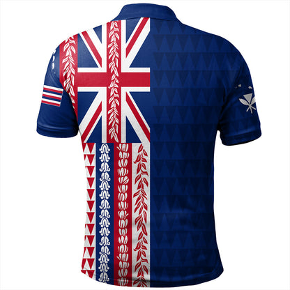 Hawaii Polo Shirt Aloha Flag With Flower Lie Beautiful