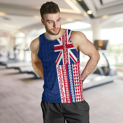 Hawaii Tank Top Aloha Flag With Flower Lie Beautiful