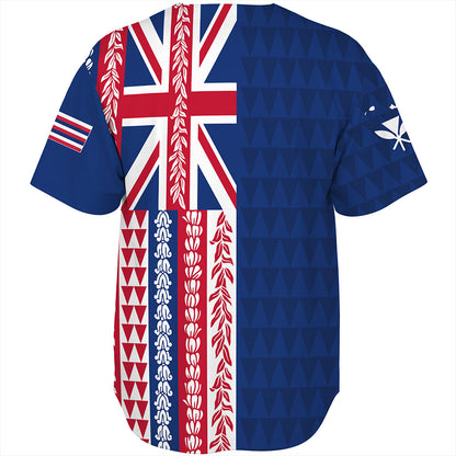 Hawaii Baseball Shirt Aloha Flag With Flower Lie Beautiful