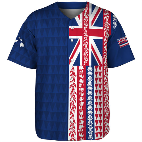 Hawaii Baseball Shirt Aloha Flag With Flower Lie Beautiful