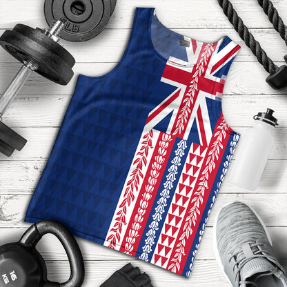 Hawaii Tank Top Aloha Flag With Flower Lie Beautiful