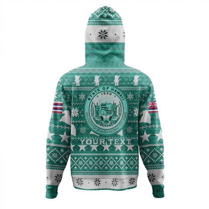 Hawaii Hoodie Custom Ugly Gnome Packing Out a Unicorn Hawaiian Christmas