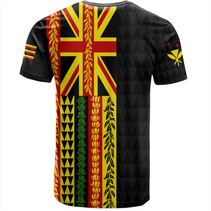 Hawaii T-Shirt Kanaka Maoli With Flower Lie Beautiful