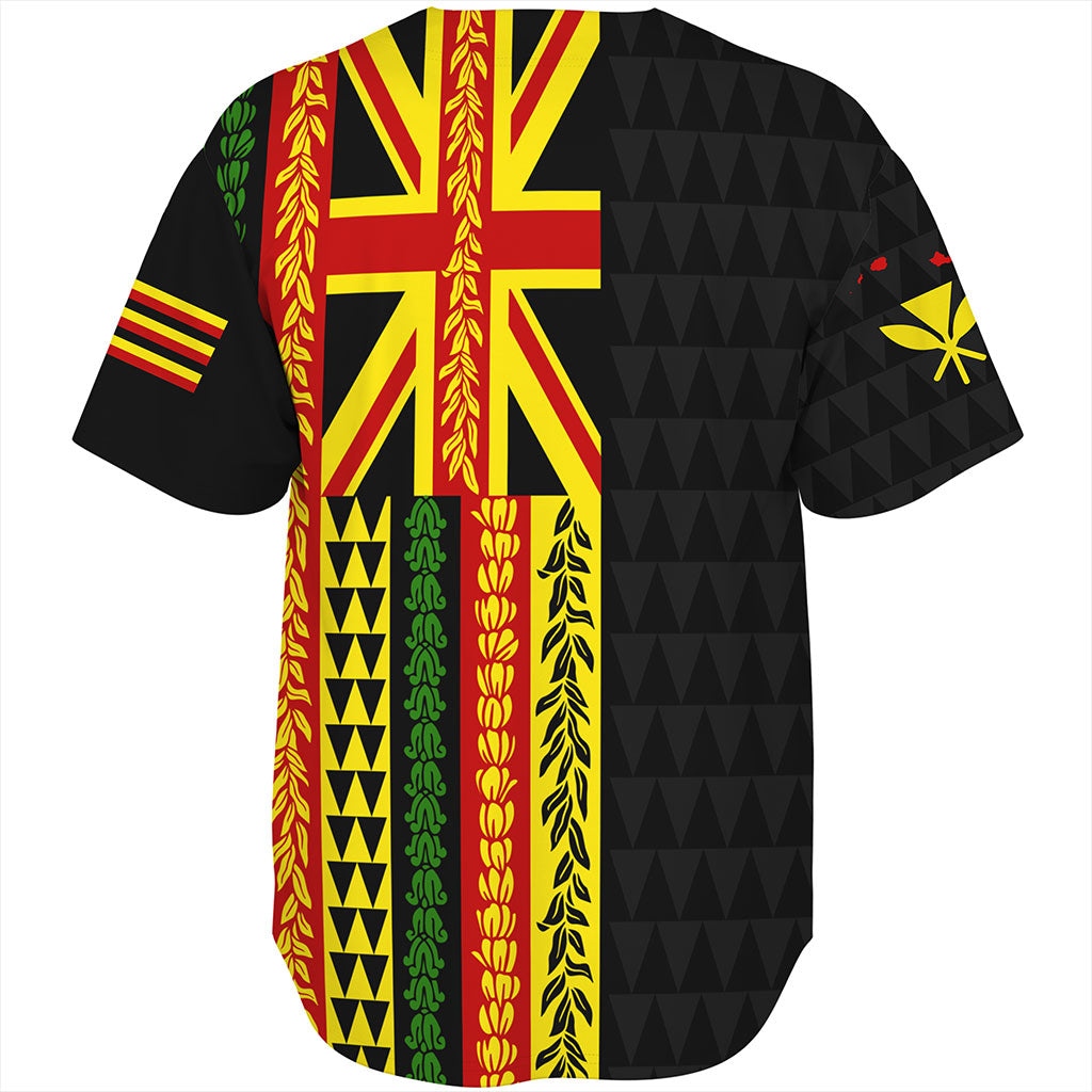 Hawaii Baseball Shirt Kanaka Maoli With Flower Lie Beautiful