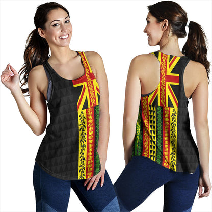 Hawaii Women Tank Kanaka Maoli With Flower Lie Beautiful