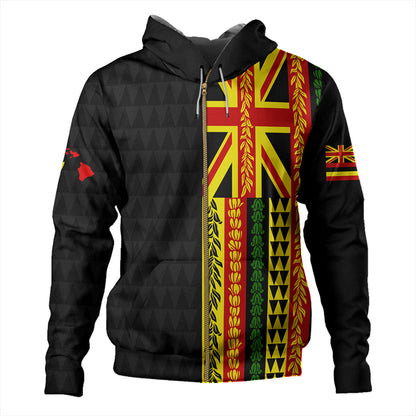 Hawaii Hoodie Kanaka Maoli With Flower Lie Beautiful