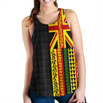 Hawaii Women Tank Kanaka Maoli With Flower Lie Beautiful