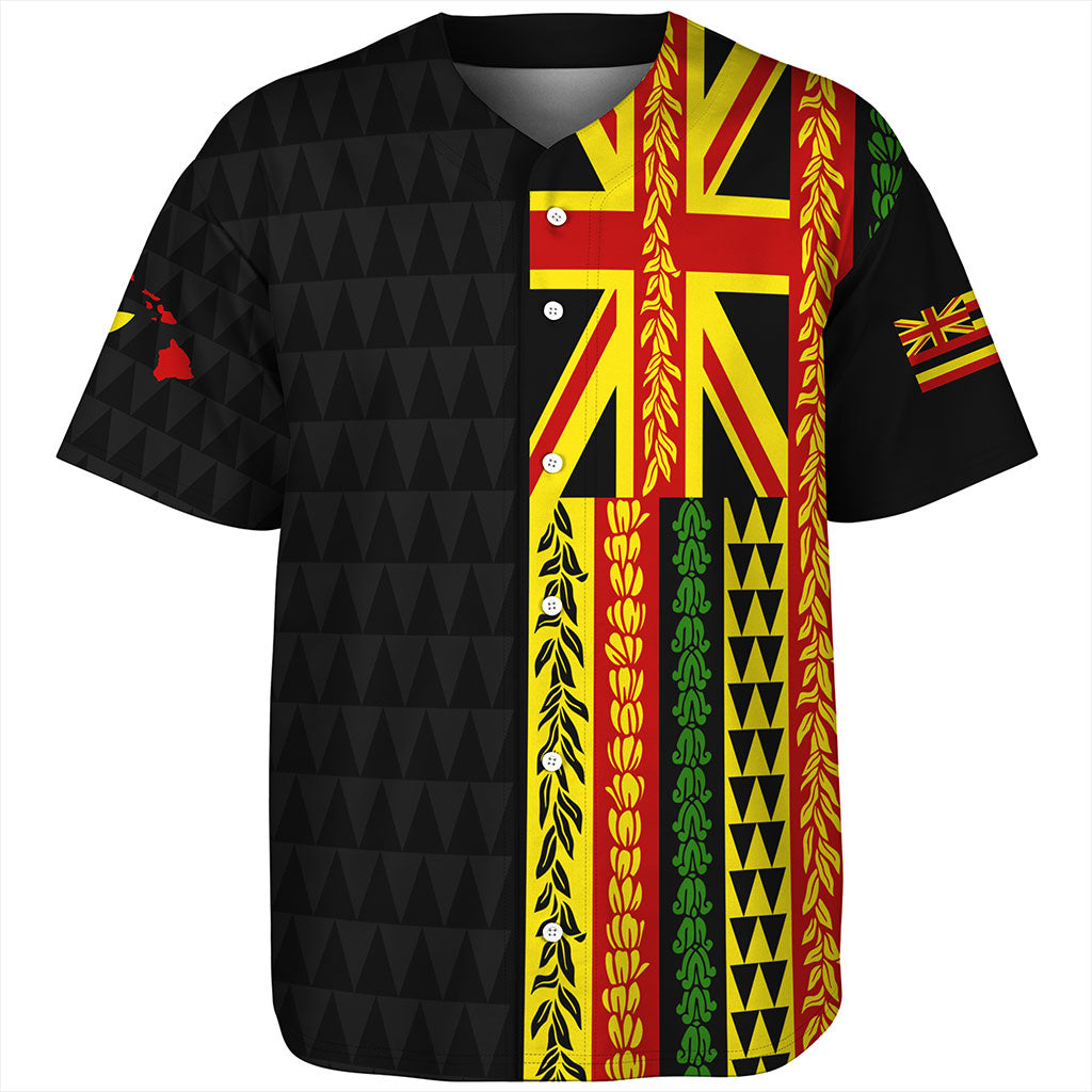 Hawaii Baseball Shirt Kanaka Maoli With Flower Lie Beautiful