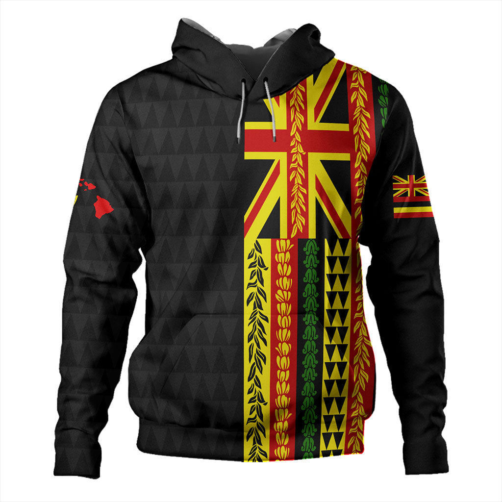 Hawaii Hoodie Kanaka Maoli With Flower Lie Beautiful