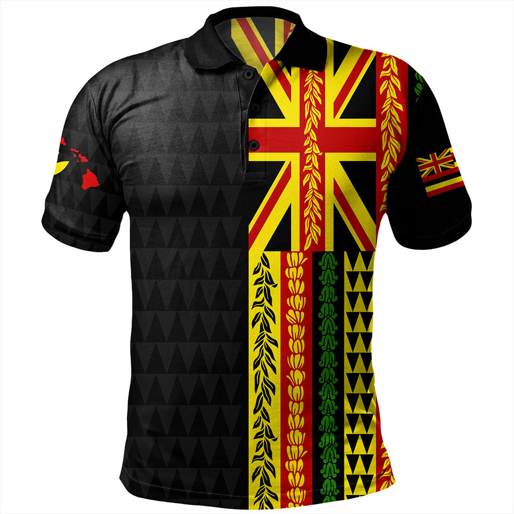 Hawaii Polo Shirt Kanaka Maoli With Flower Lie Beautiful