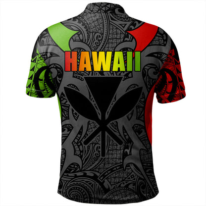 Hawaii Polo Shirt Kanaka Tribal Tattoo Concept