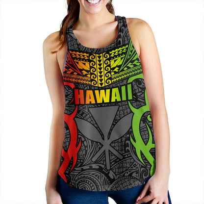 Hawaii Women Tank Kanaka Tribal Tattoo Concept