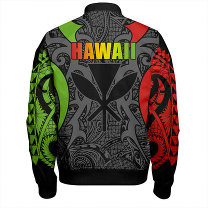 Hawaii Bomber Jacket Kanaka Tribal Tattoo Concept