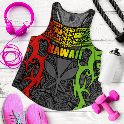 Hawaii Women Tank Kanaka Tribal Tattoo Concept