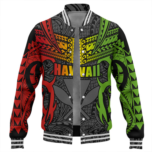 Hawaii Baseball Jacket Kanaka Tribal Tattoo Concept