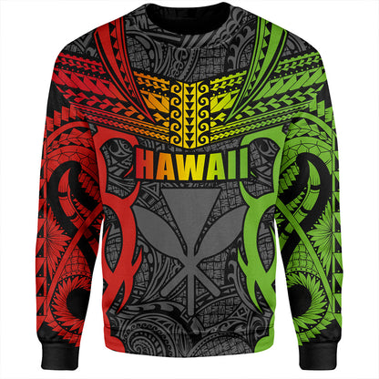 Hawaii Sweatshirt Kanaka Tribal Tattoo Concept