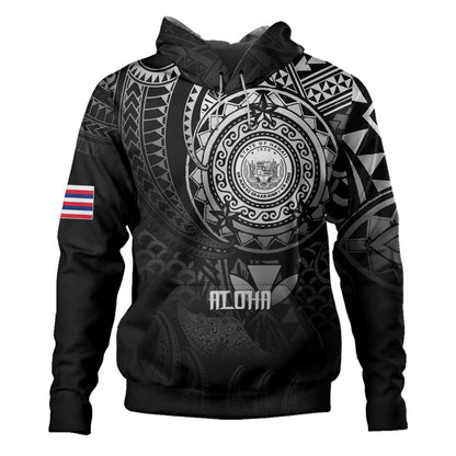 Hawaii Hoodie Pearl Of The Pacific Black Polynesian Tattau