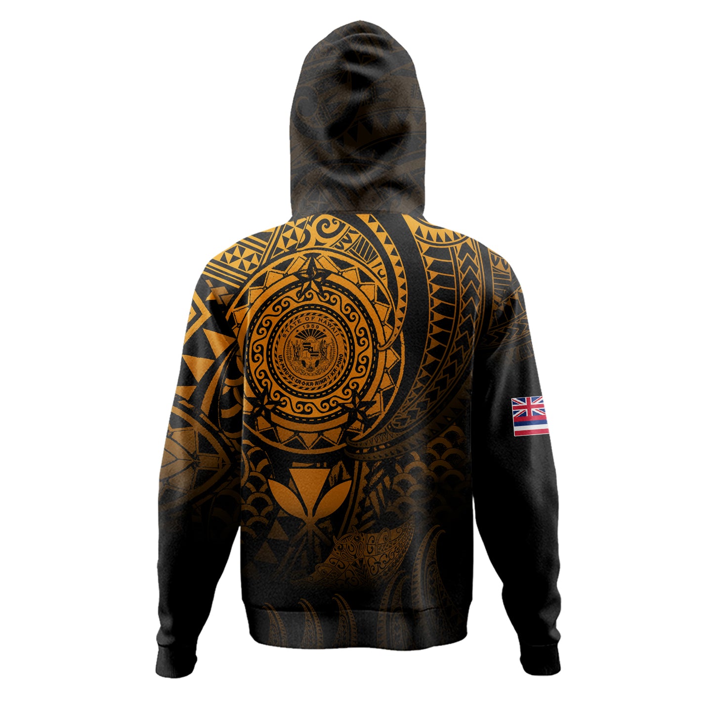 Hawaii Hoodie Pearl Of The Pacific Gold Polynesian Tattau