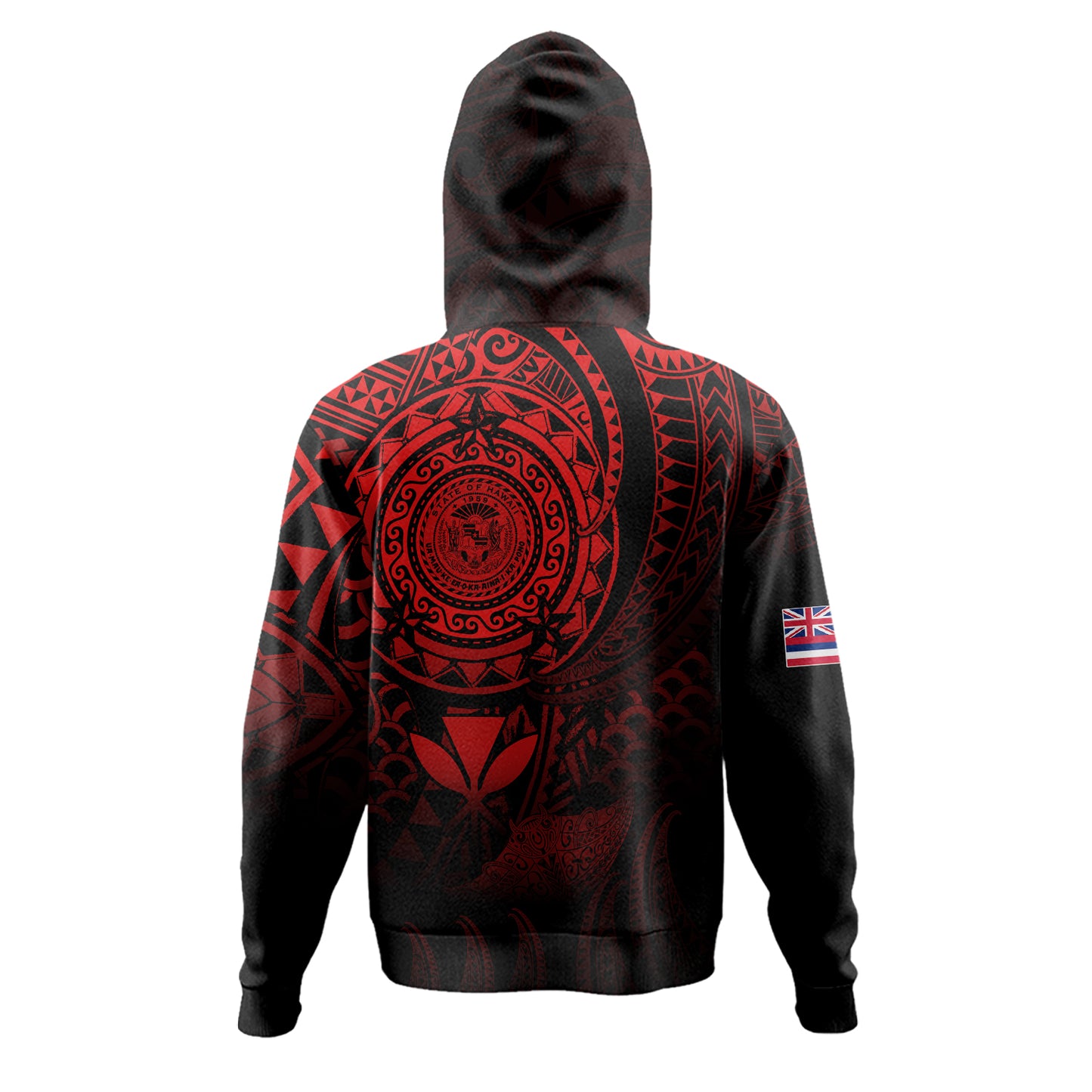 Hawaii Hoodie Pearl Of The Pacific Red Polynesian Tattau