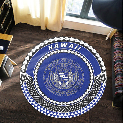 Hawaii Round Rugs Coat Of Arms Style