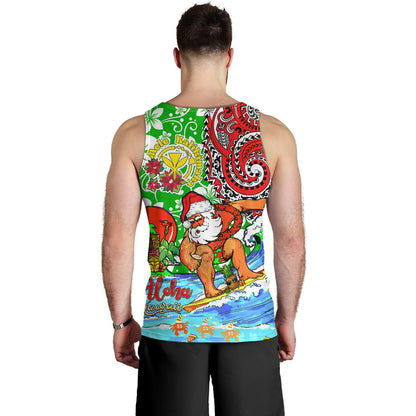 Hawaii Tank Top Mele Kalikimaka & Hauoli Makahiki Hou Hawaiian Tatau Christmas