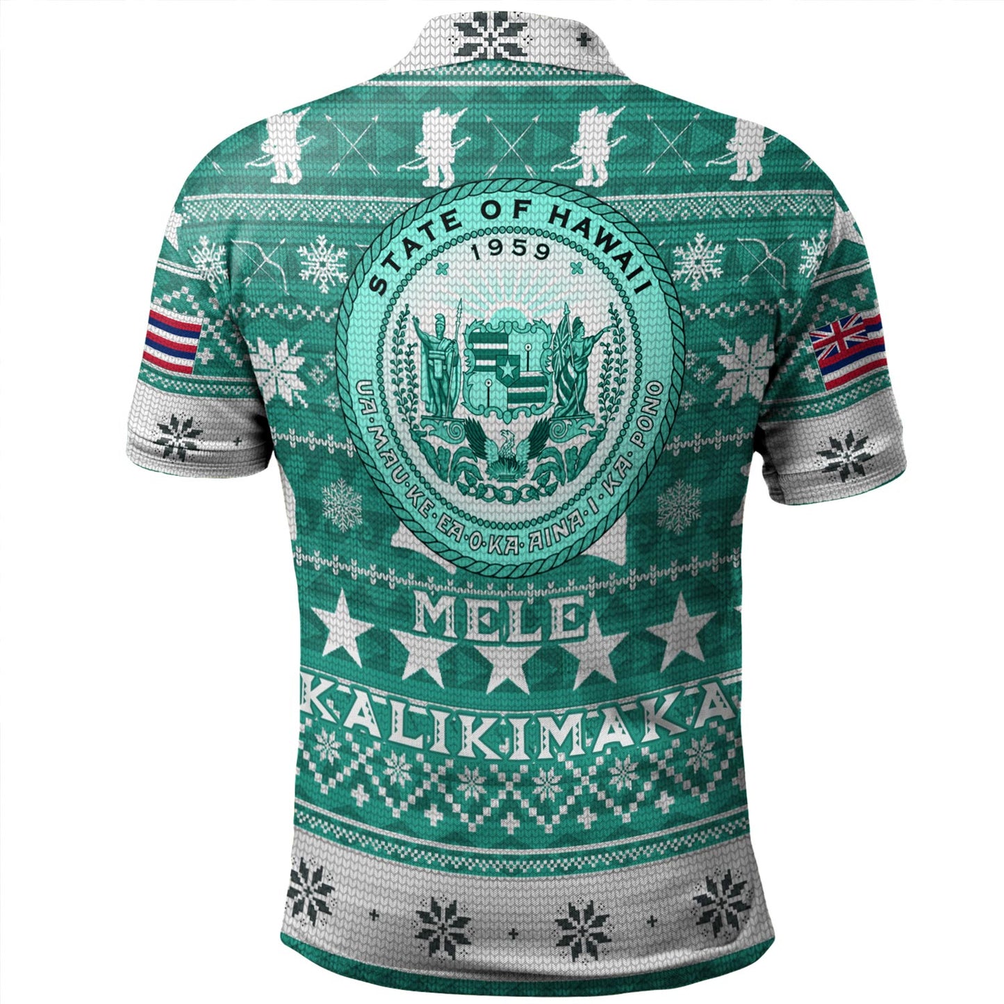 Hawaii Polo Shirt Custom Ugly Gnome Packing Out a Unicorn Hawaiian Christmas