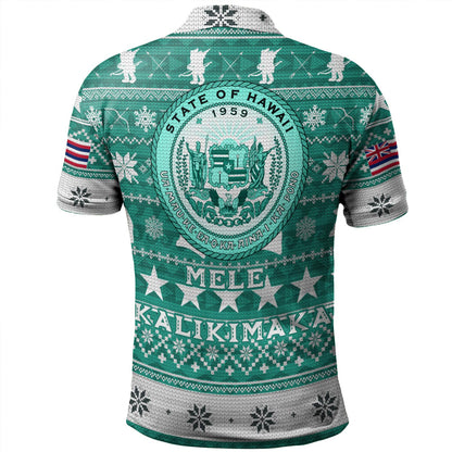 Hawaii Polo Shirt Custom Ugly Gnome Packing Out a Unicorn Hawaiian Christmas