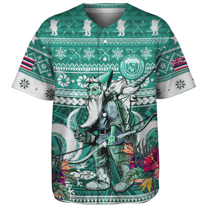 Hawaii Baseball Shirt Custom Ugly Gnome Packing Out a Unicorn Hawaiian Christmas