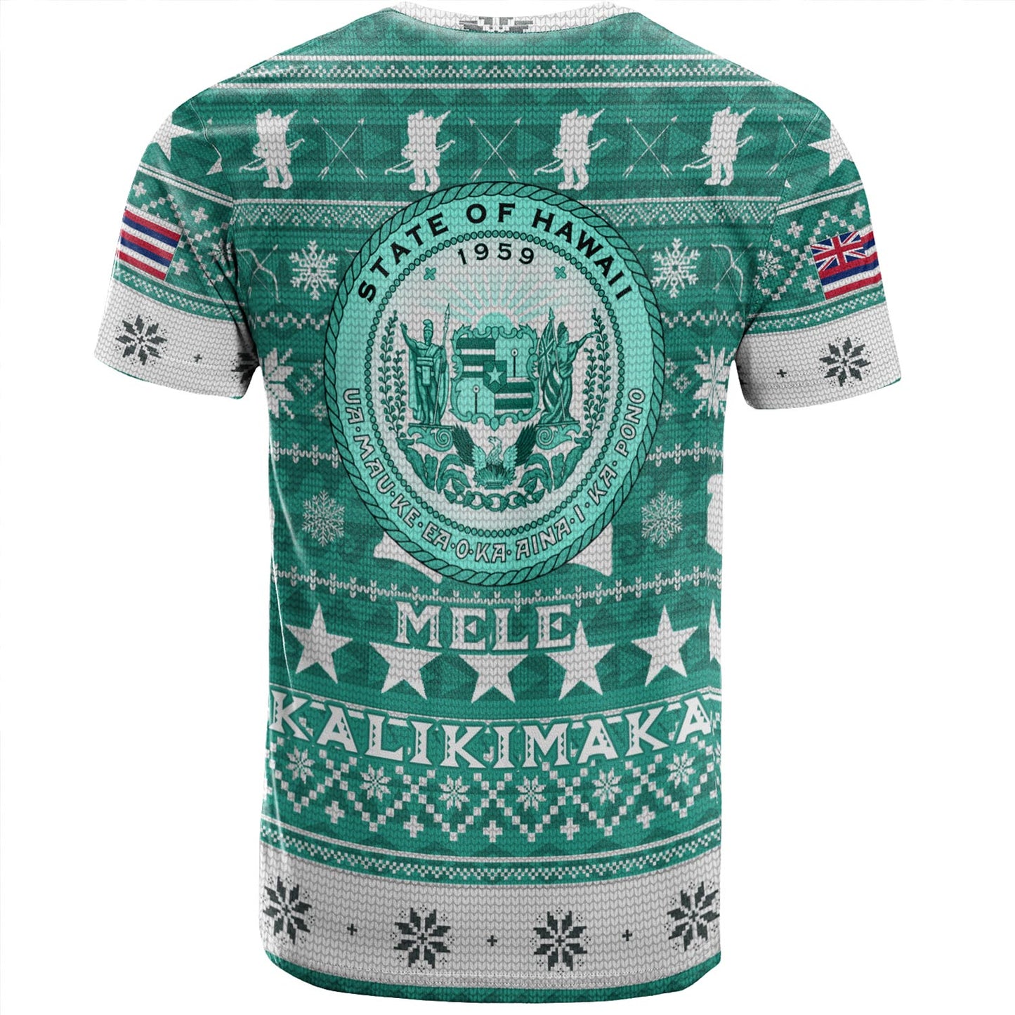 Hawaii T-Shirt Custom Ugly Gnome Packing Out a Unicorn Hawaiian Christmas