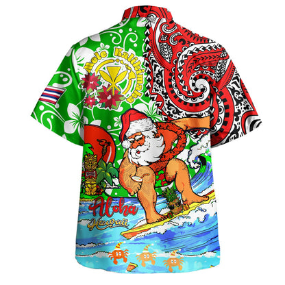 Hawaii Hawaiian Shirt Mele Kalikimaka & Hauoli Makahiki Hou Hawaiian Tatau Christmas