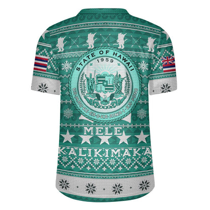 Hawaii Rugby Jersey Custom Ugly Gnome Packing Out a Unicorn Hawaiian Christmas